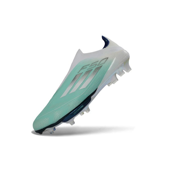 Adidas F50+ Elite Laceless Silver and White FG