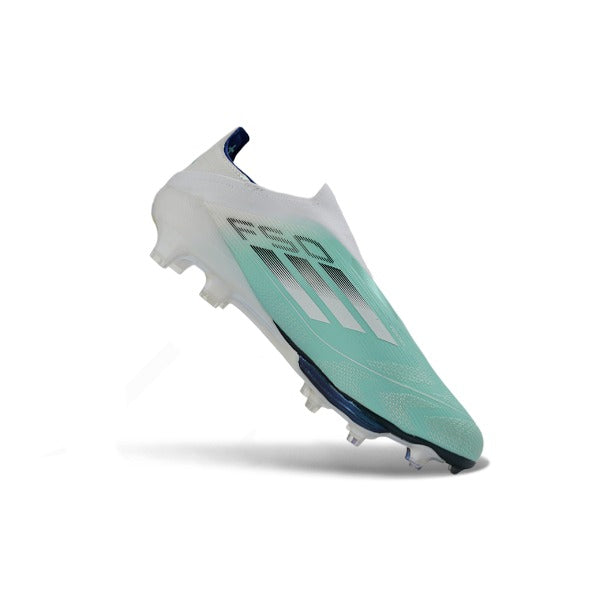 Adidas F50+ Elite Laceless Silver and White FG
