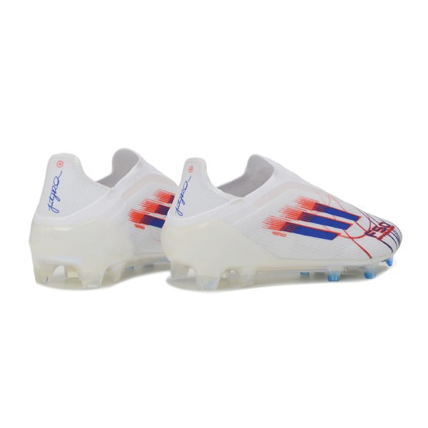Adidas F50 Elite Laceless White and Blue Firm Ground FG Football Boot