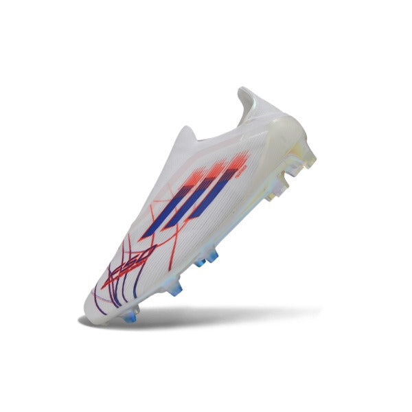 Adidas F50 Elite Laceless White and Blue Firm Ground FG Football Boot