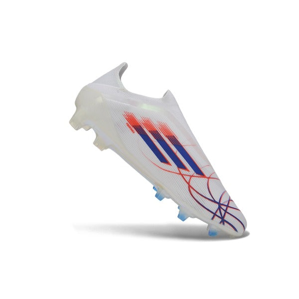 Adidas F50 Elite Laceless White and Blue Firm Ground FG Football Boot