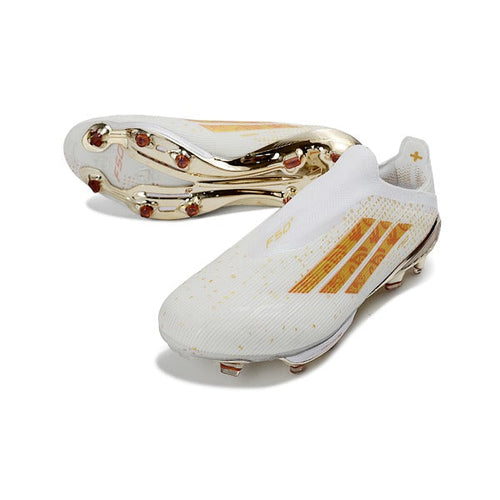 Adidas F50+ Elite Laceless White and Golden FG