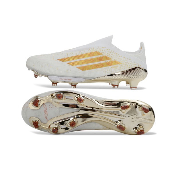 Adidas F50+ Elite Laceless White and Golden FG