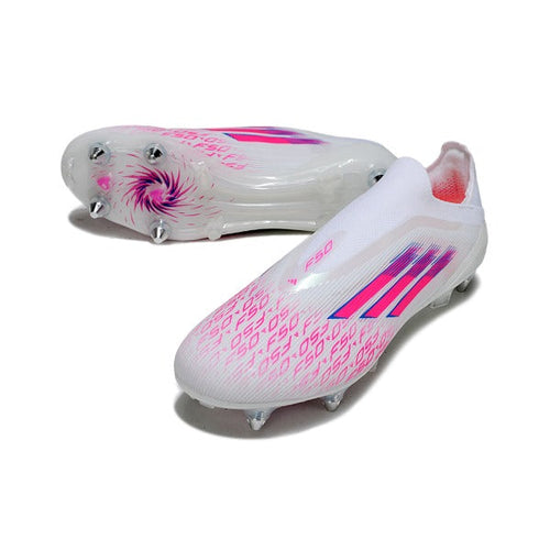 Adidas F50 Elite Laceless White and Pink SG