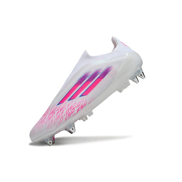 Adidas F50 Elite Laceless White and Pink SG