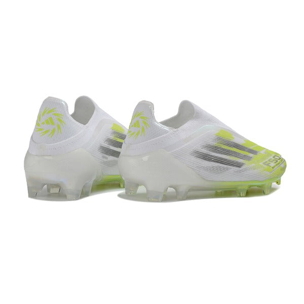 Adidas F50 Elite Laceless White and Yellow Firm Ground FG Football Boot