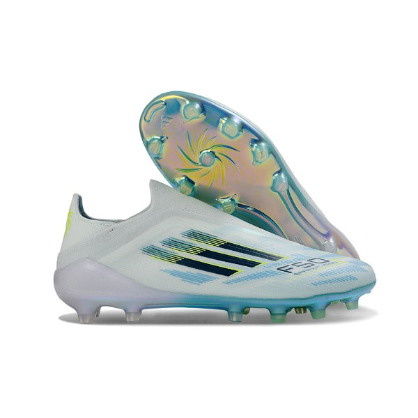 Adidas F50 Elite Laceless White Firm Ground FG Kids Football Boot
