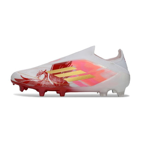 Adidas F50 Elite Laceless White, Golden and Red FG