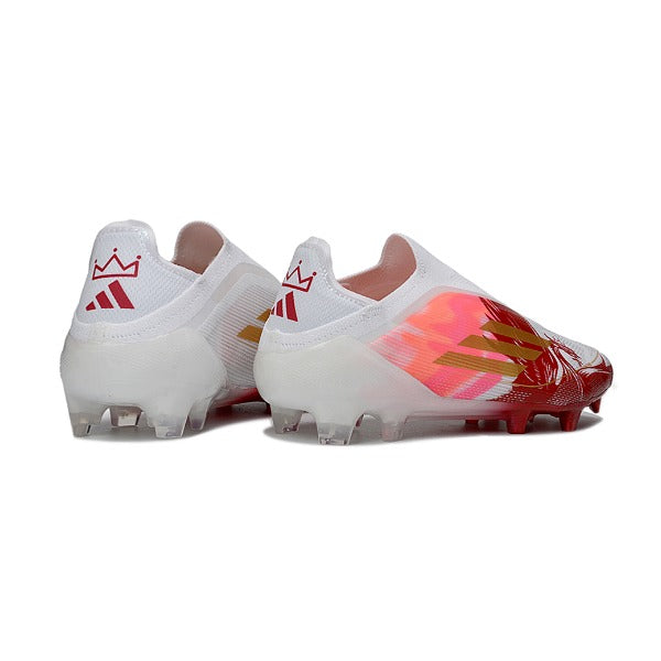 Adidas F50 Elite Laceless White, Golden and Red FG