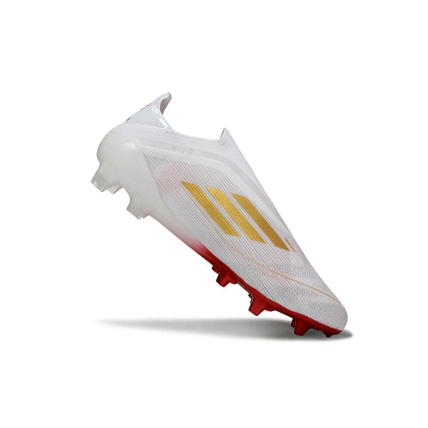 Adidas F50 Elite Laceless White, Golden and Red FG