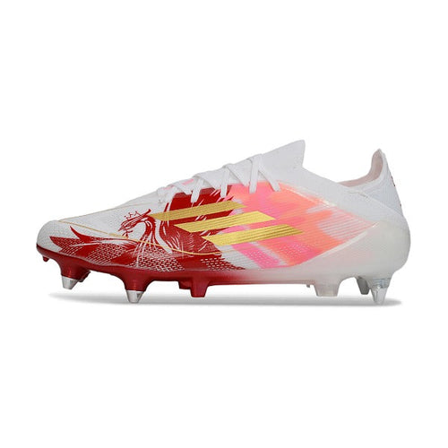 Adidas F50 Elite Laceless White, Golden and Red SG