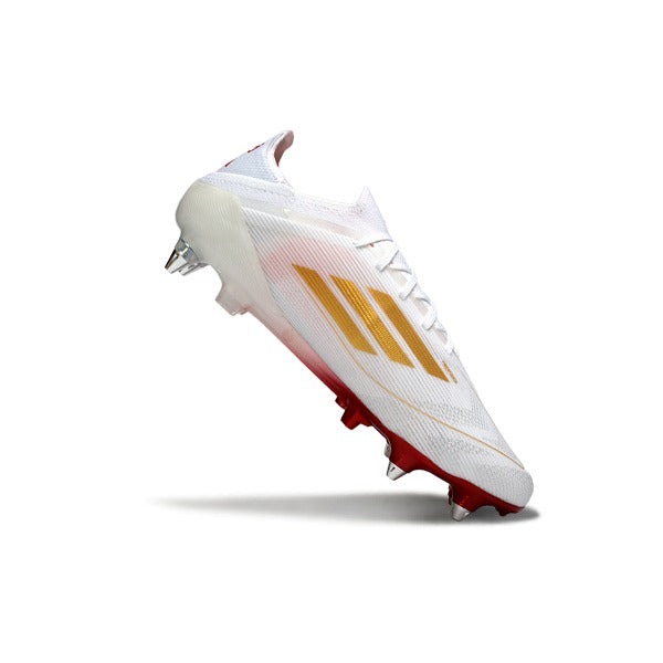 Adidas F50 Elite Laceless White, Golden and Red SG