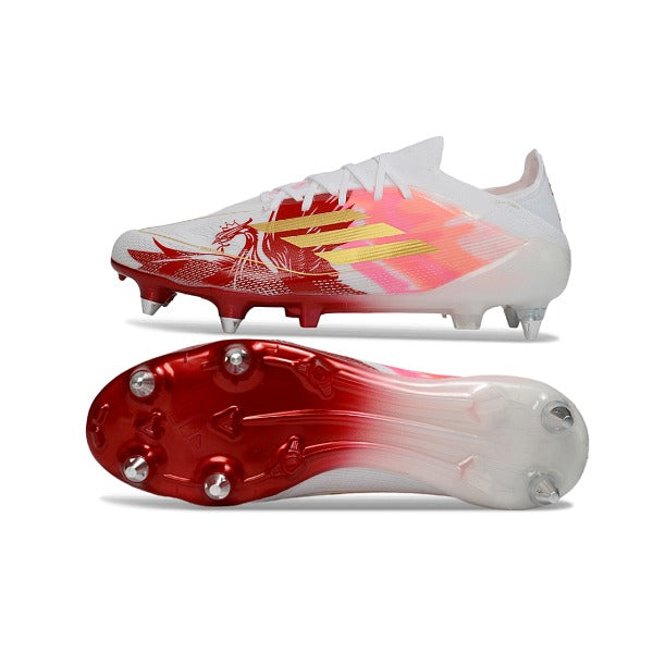 Adidas F50 Elite Laceless White, Golden and Red SG