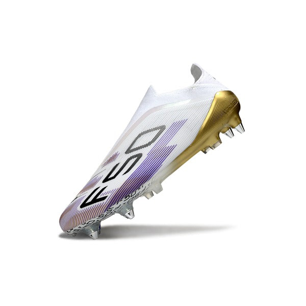 Adidas F50 Elite Laceless White, Purple and Golden SG
