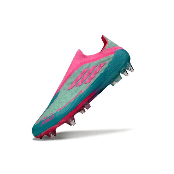 Adidas F50 Elite Laceless Light Blue and Pink SG