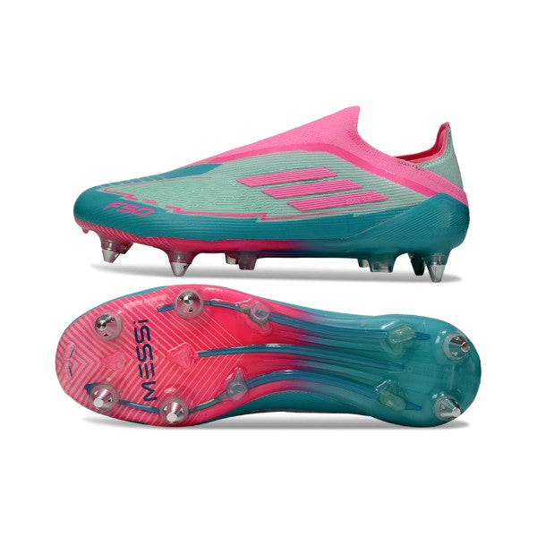Adidas F50 Elite Laceless Light Blue and Pink SG