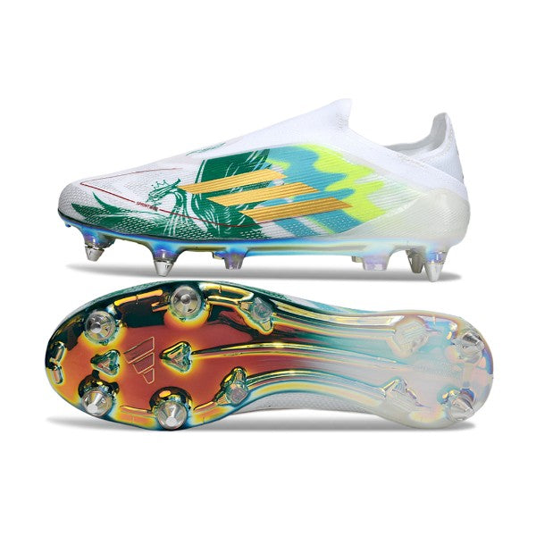 Adidas F50 Elite Laceless White and Green SG