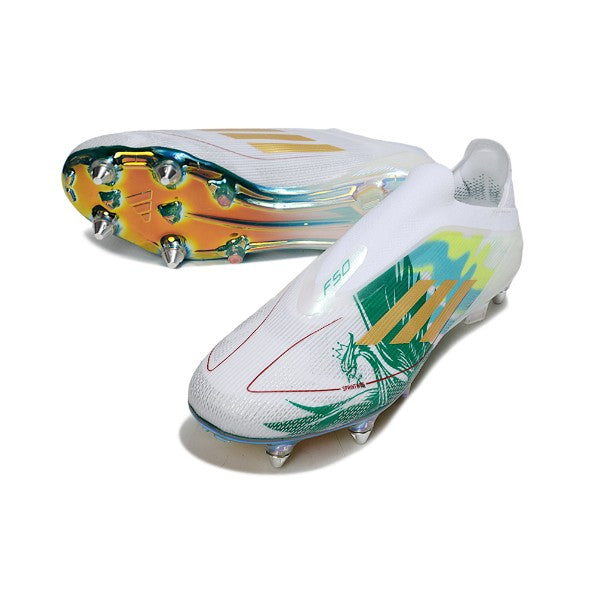 Adidas F50 Elite Laceless White and Green SG