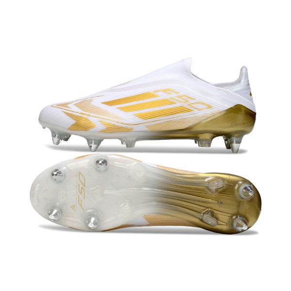 Adidas F50 Elite Laceless White and Gold SG