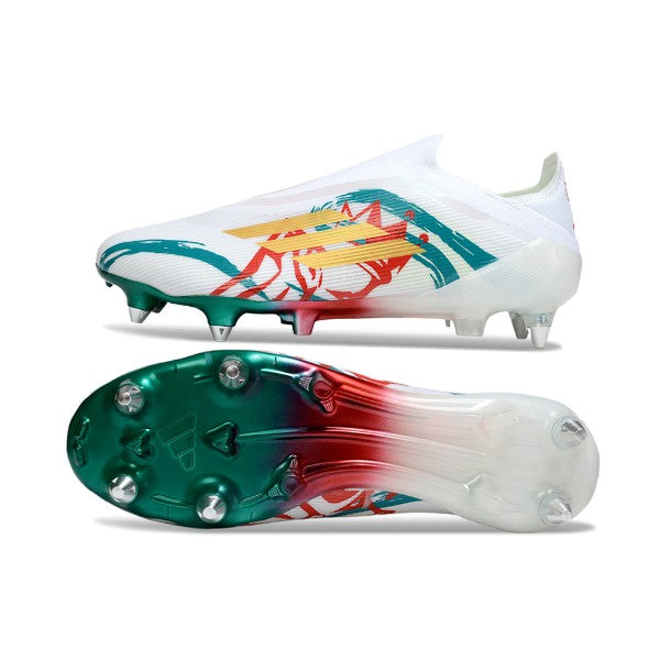 Adidas F50 Elite Laceless White Green and Red SG