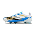 Adidas F50 Elite White, Blue and Golden Firm Ground FG Football Boot