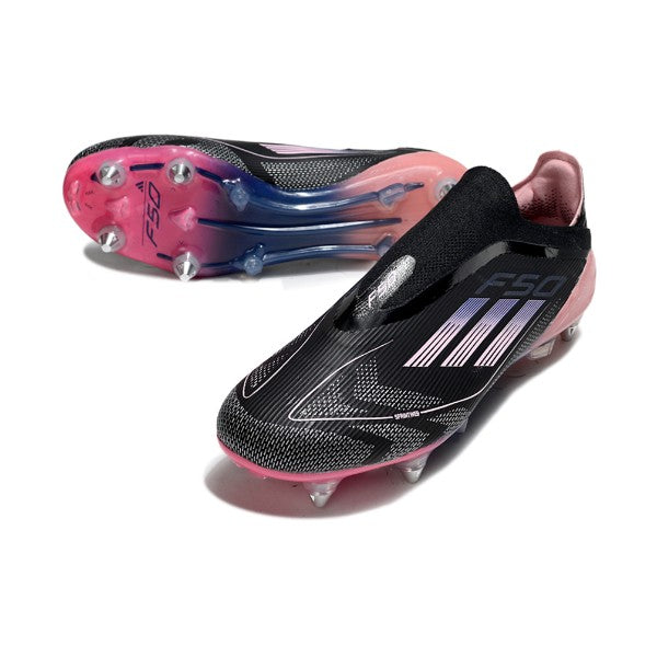 Adidas F50 Elite Without Laces Black and Pink SG Kids