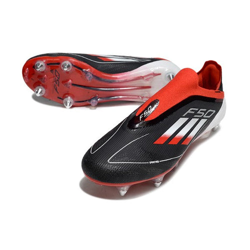 Adidas F50 Elite Laceless Black Red and White SG