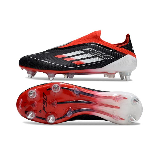 Adidas F50 Elite Laceless Black Red and White SG