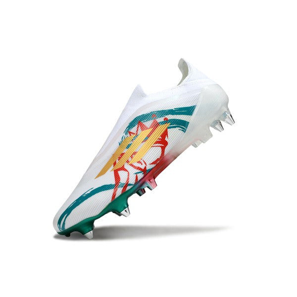 Adidas F50 Elite Laceless White Red and Green SG