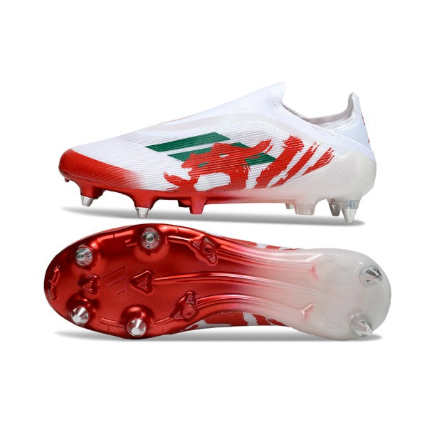 Adidas F50 Elite Laceless White Red and Green SG