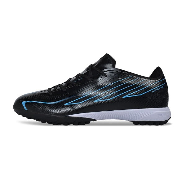 Adidas F50 Hyperfast Elite Black and Blue Turf TF Kids Football Boot