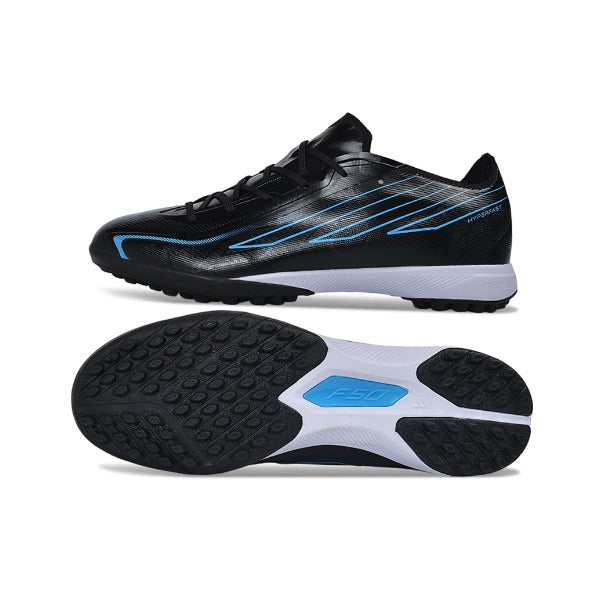 Adidas F50 Hyperfast Elite Black and Blue Turf TF Kids Football Boot