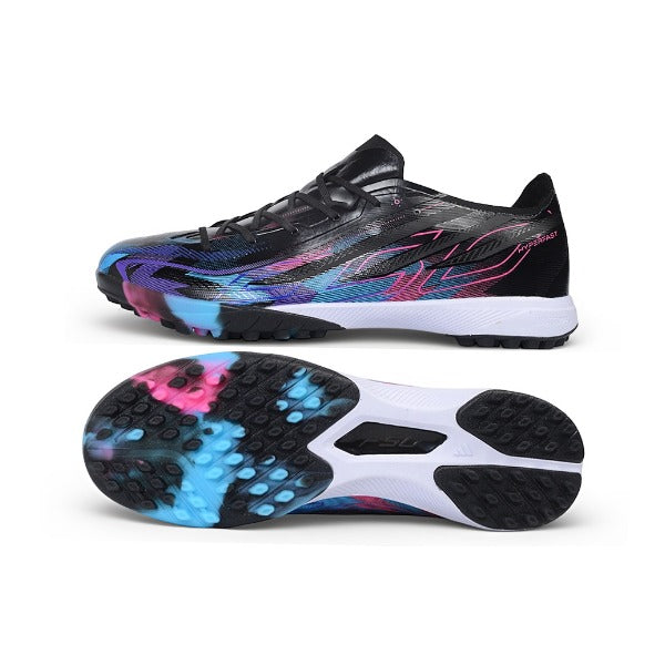 Adidas F50 Hyperfast Elite Black, Pink and Purple Turf TF Kids Football Boot