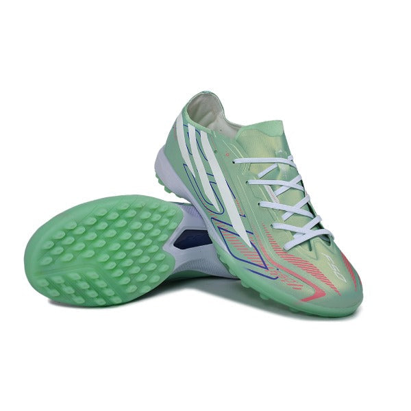 Adidas F50 Hyperfast Elite Light Green and White Turf TF Kids Football Boot
