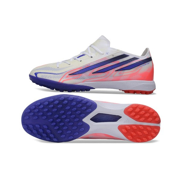 Adidas F50 Hyperfast Elite White, Pink and Purple Turf TF Kids Football Boot