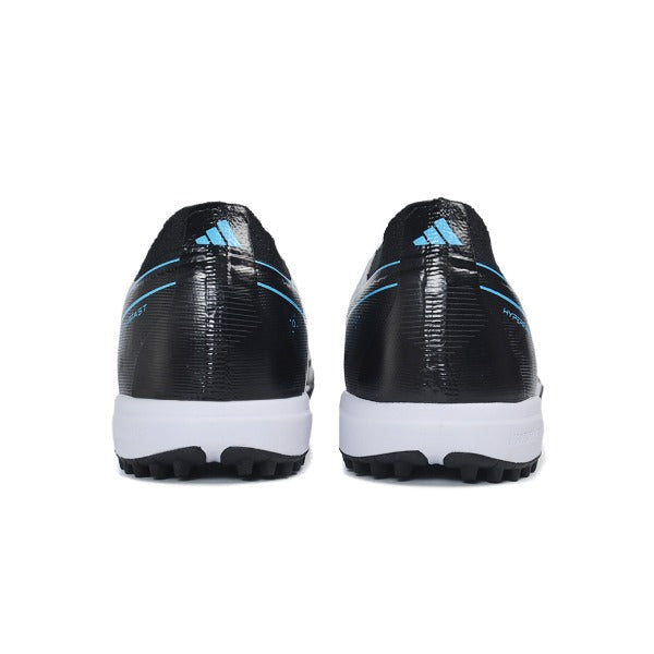 Adidas F50 Hyperfast Laceless Elite Black and Blue Turf TF Kids Football Boot