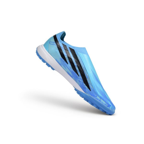 Adidas F50 Hyperfast Laceless Elite Light Blue Turf TF Football Boot