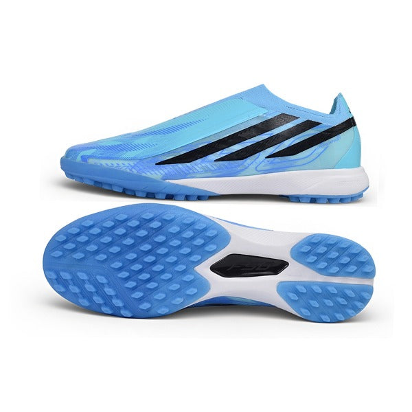 Adidas F50 Hyperfast Laceless Elite Light Blue Turf TF Football Boot