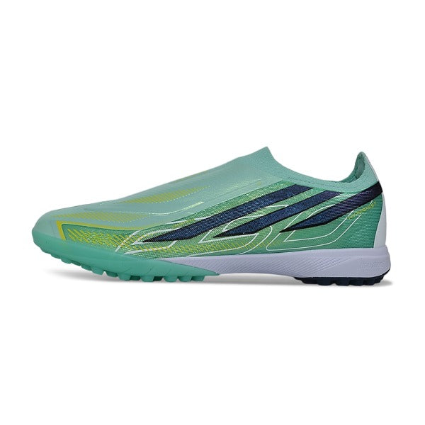 Adidas F50 Hyperfast Laceless Elite Light Green Turf TF Kids Football Boot