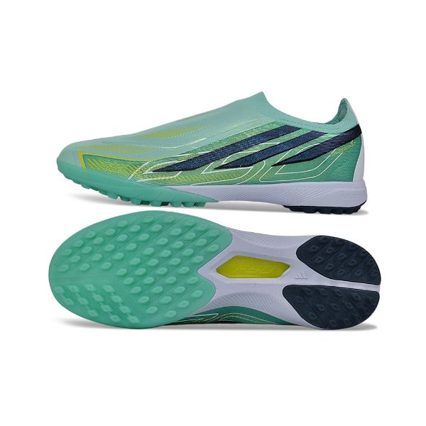 Adidas F50 Hyperfast Laceless Elite Light Green Turf TF Kids Football Boot