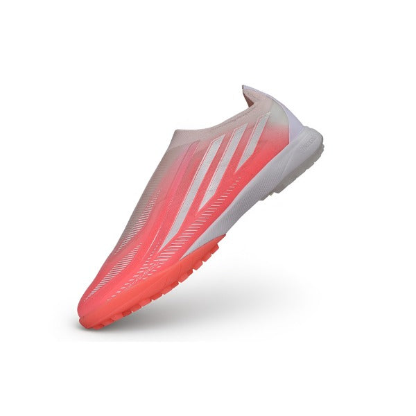 Adidas F50 Hyperfast Laceless Elite Pink and White Turf TF Football Boot