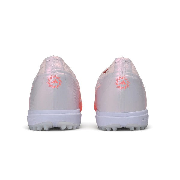 Adidas F50 Hyperfast Laceless Elite Salmon Pink and White Turf TF Kids Football Boot