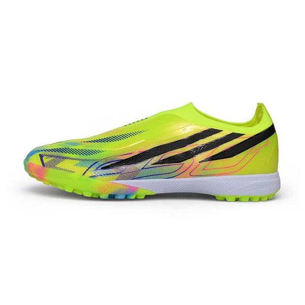 Adidas F50 Hyperfast Laceless Elite Yellow and Black Turf TF Kids Football Boot