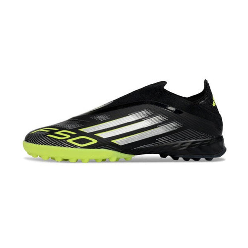 Adidas F50 Laceless Elite Black and Green TF