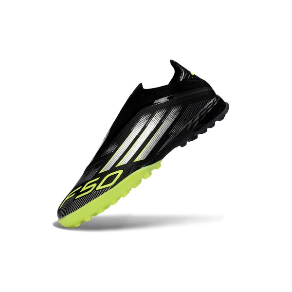 Adidas F50 Laceless Elite Black and Green TF