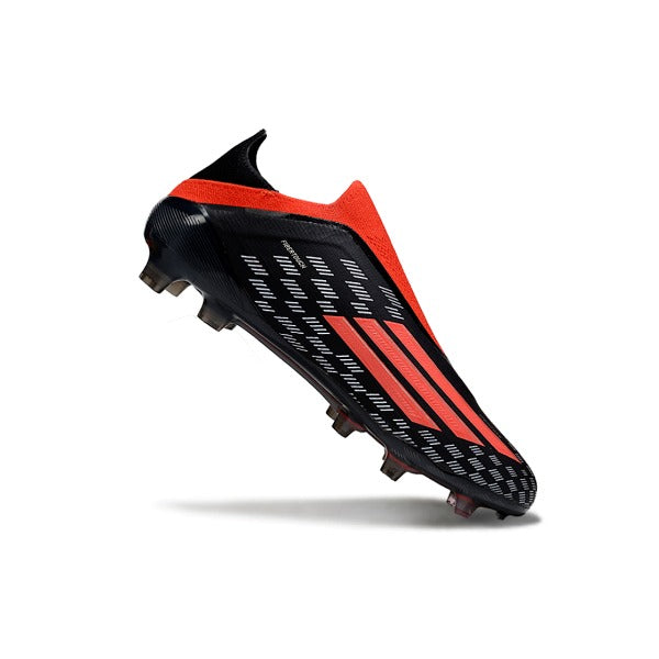 Adidas F50 Laceless Elite Black and Red Firm Ground FG Kids Football Boot