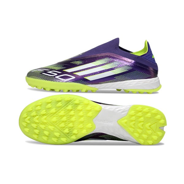 Adidas F50 Laceless Elite Purple and White TF