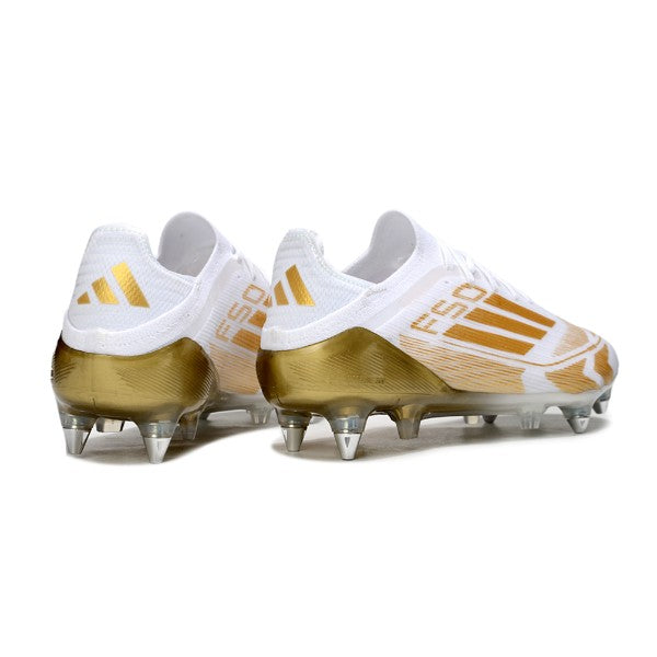 Adidas F50 Primeknit Elite White and Gold SG