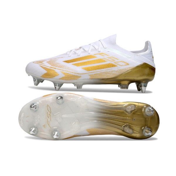Adidas F50 Primeknit Elite White and Gold SG