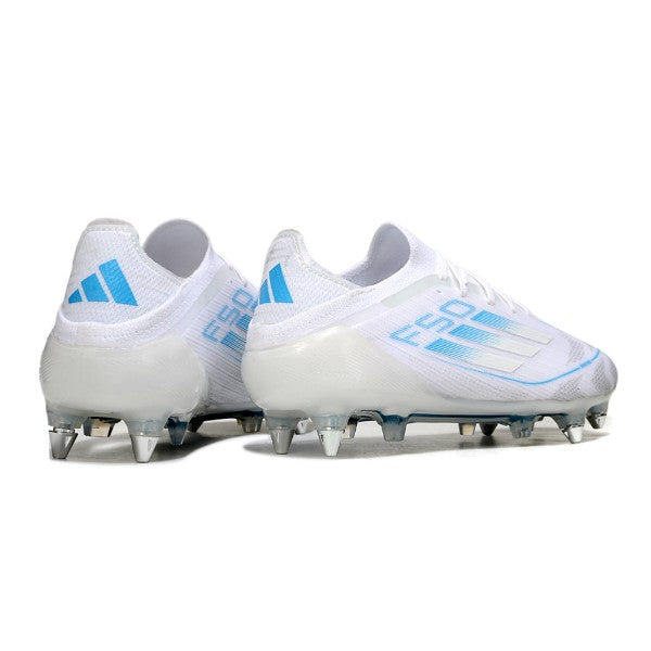 Adidas F50 Primeknit Elite White and Light Blue SG